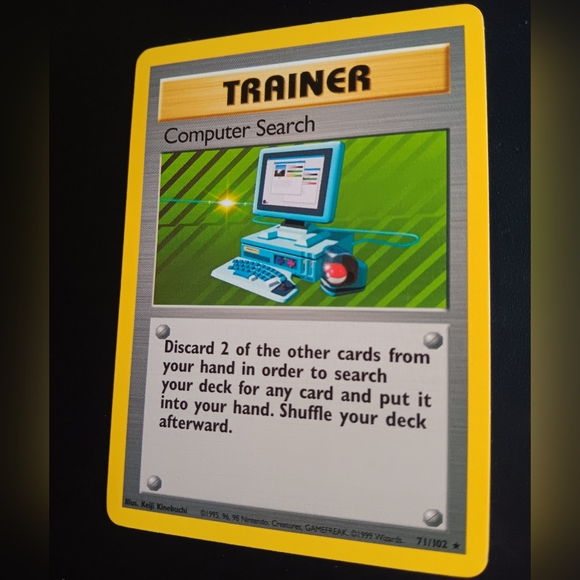 Computer Search Trainer Pokemon Card - Base Set - 71/102 Rare Non-Holo - Picture 5 of 9